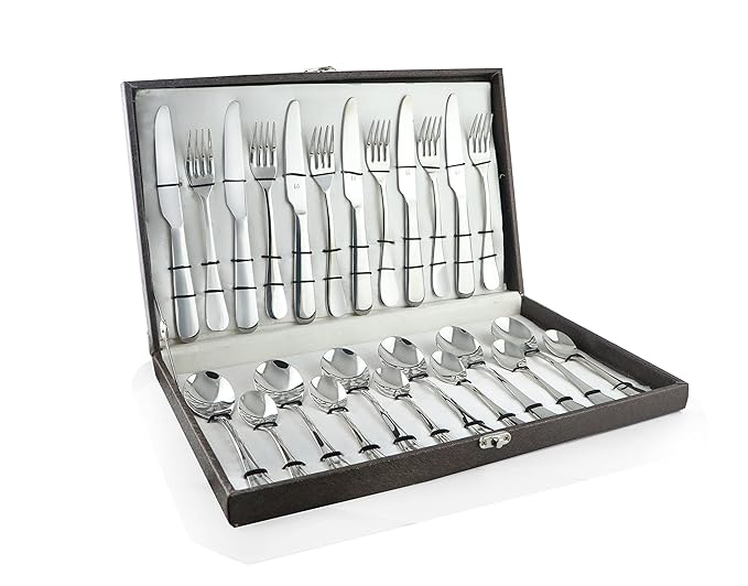 Kitchenora Stainless Steel Cutlery Set 24 Pieces for 6 People