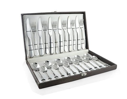 Kitchenora Stainless Steel Cutlery Set 24 Pieces for 6 People