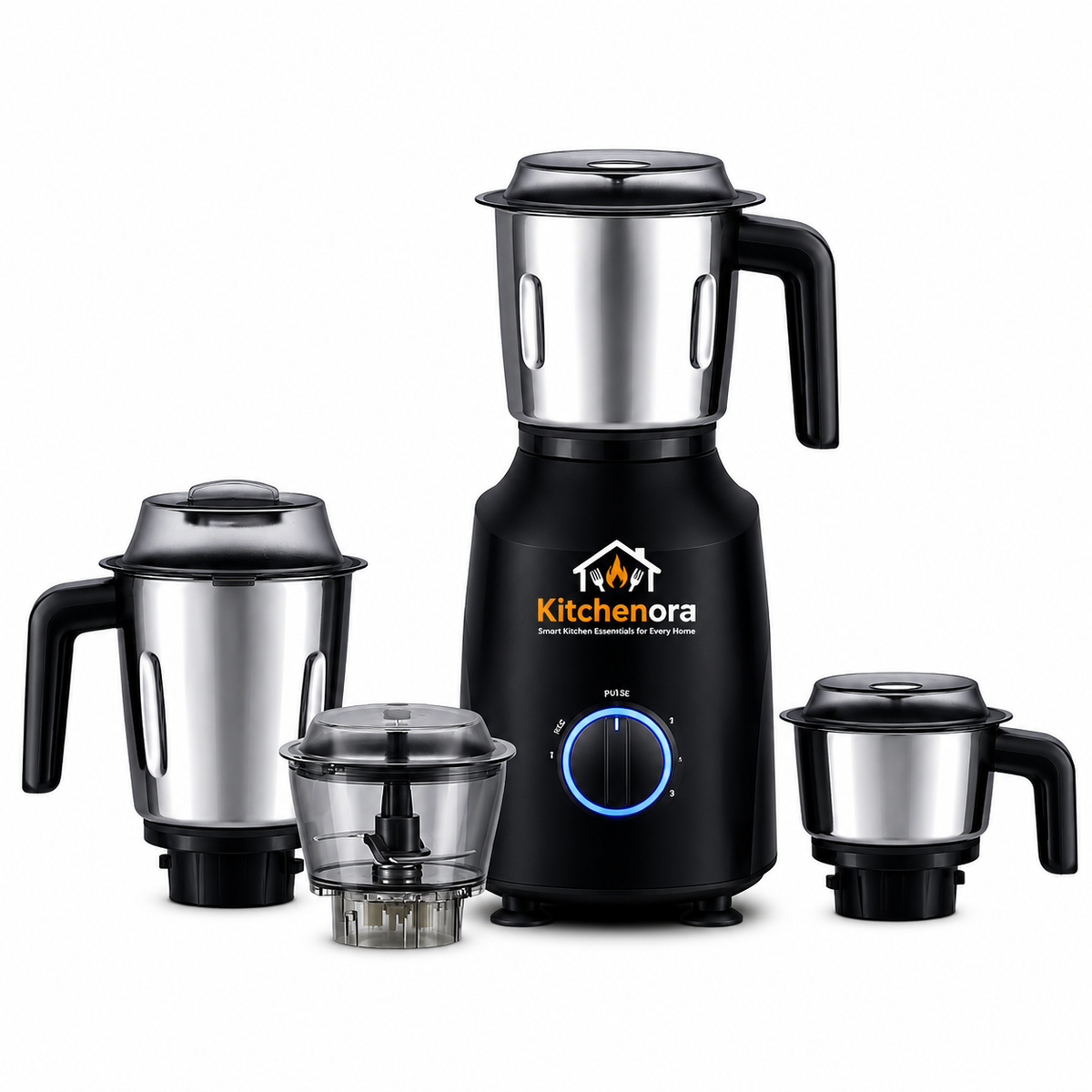 Kitchenora Intelligent Mixer Grinder with 4 Jars & Chopper