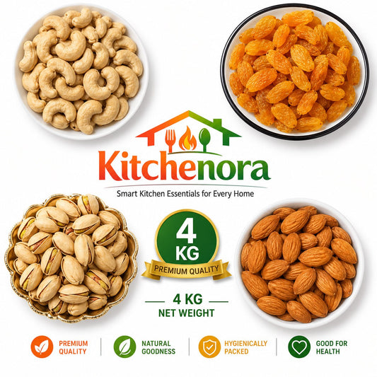 Kitchenora 4KG Premium Dry Fruits Combo Pack